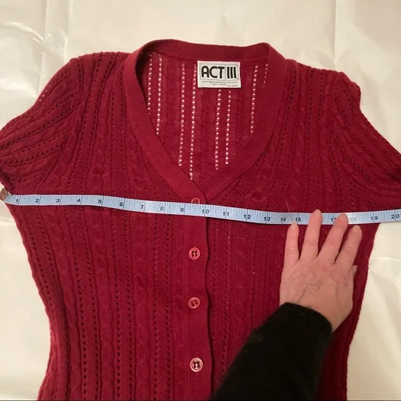 Act III Pointelle Knit Cardigan - Picture 11 of 12